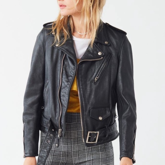 schott boyfriend leather jacket